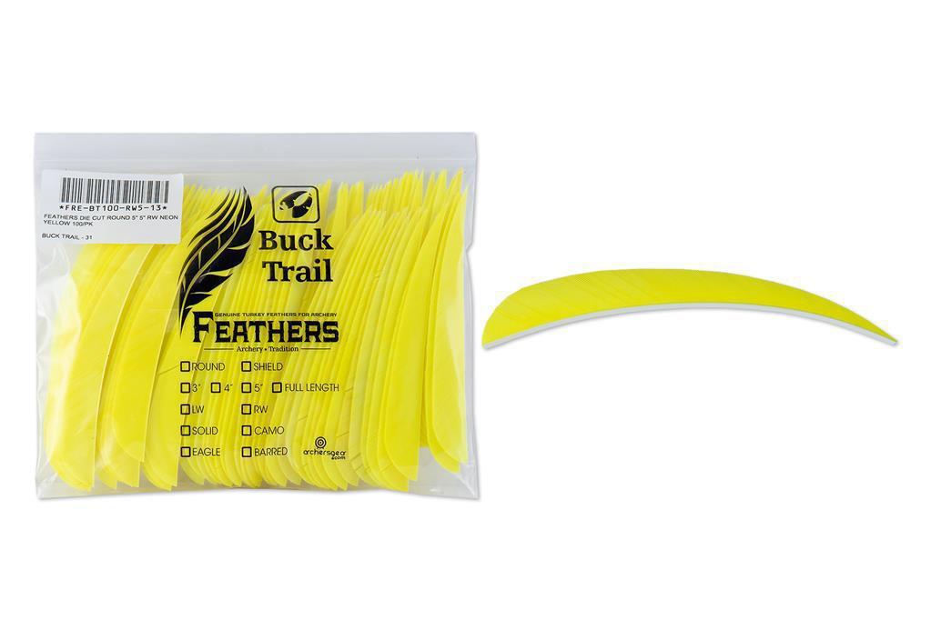 Buck Trail Parabolic Cut 5" feathers - Clearance-Canada Archery Online