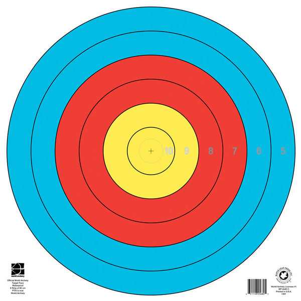 Maple Leaf Official World Archery 80cm, 6 Ring, Waterproof Target Face —  Canada Archery Online