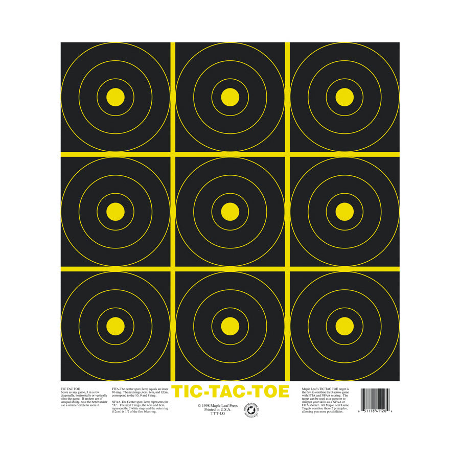 Maple Leaf Tic Tac Toe Target-Canada Archery Online